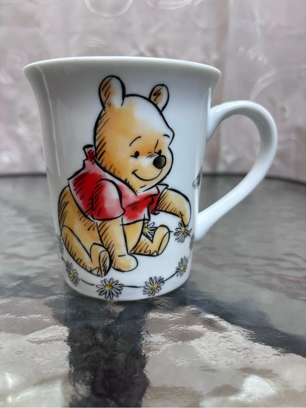 Disney Winnie the Pooh Ceramic Mug - White, Black, Yellow